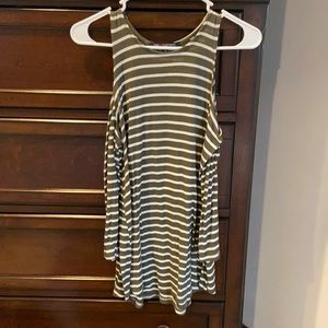Cute stripped green and white top. Size small.